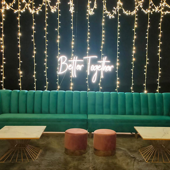 Letras y elementos luminosos para eventos