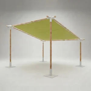 Estructura Pérgola Inclinada Verde Oliva